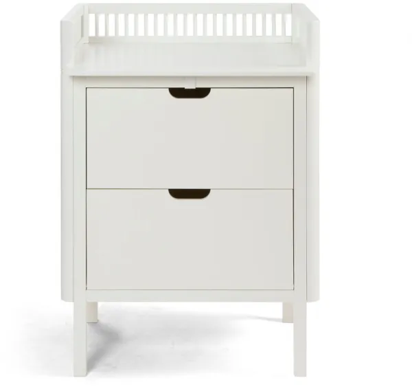 Puslebord med skuffer - hvid FSCÂ®